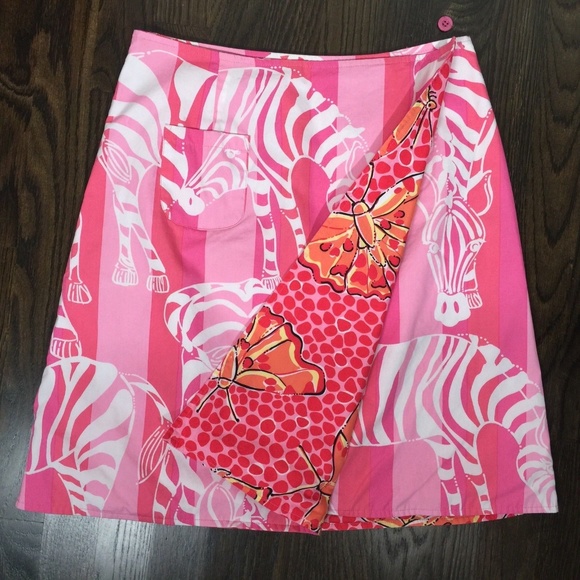 Lilly Pulitzer Dresses & Skirts - LILLY PULITZER Zebra/Butterfly Reversible Skirt